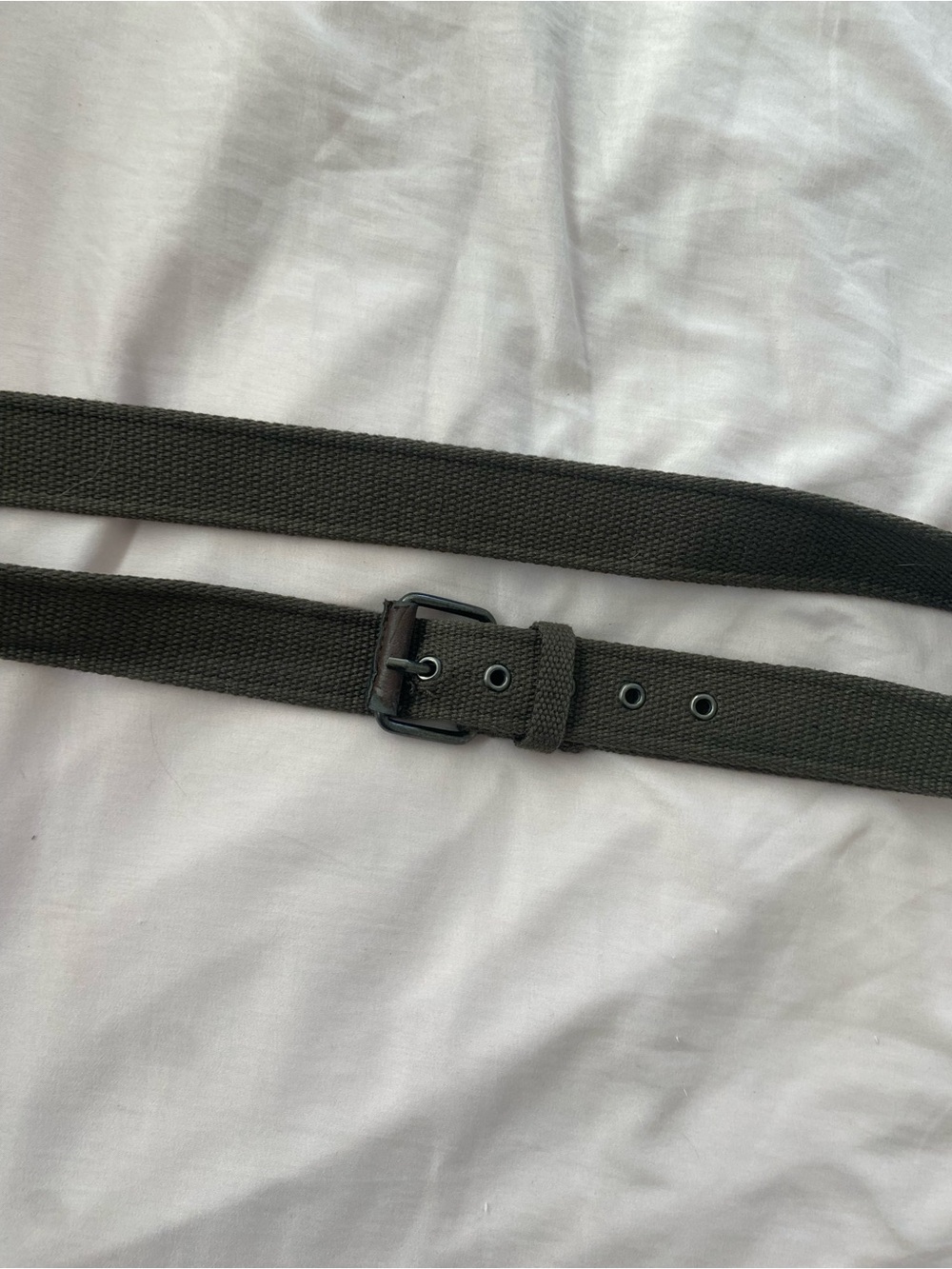 Men's Dark Grey Canvas Strap Belt